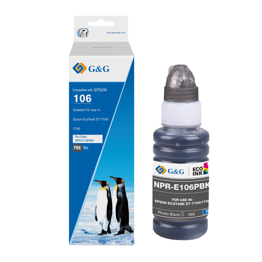 G&G Compatible Epson C13T00R140 Ecotank Ink Black