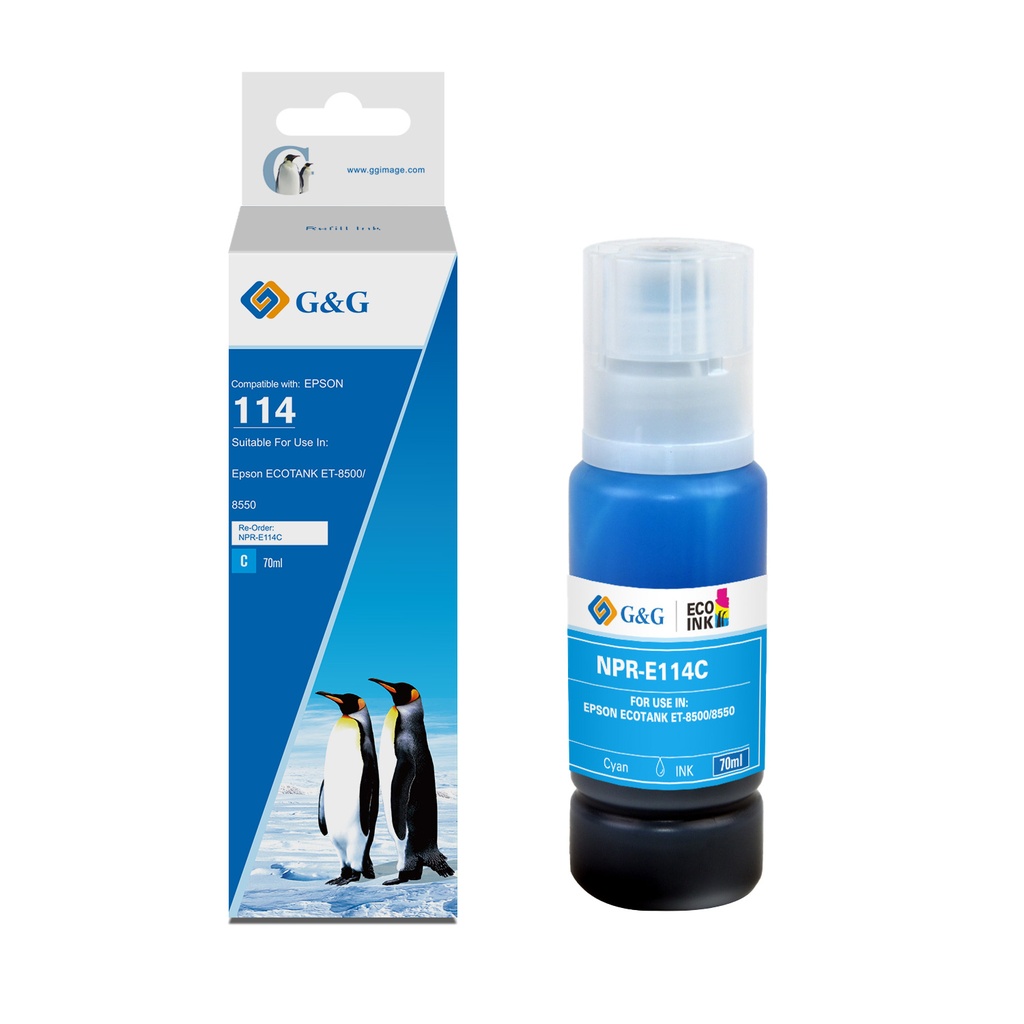 G&G Compatible Epson C13T07B240 (114) Ecotank Ink Cyan