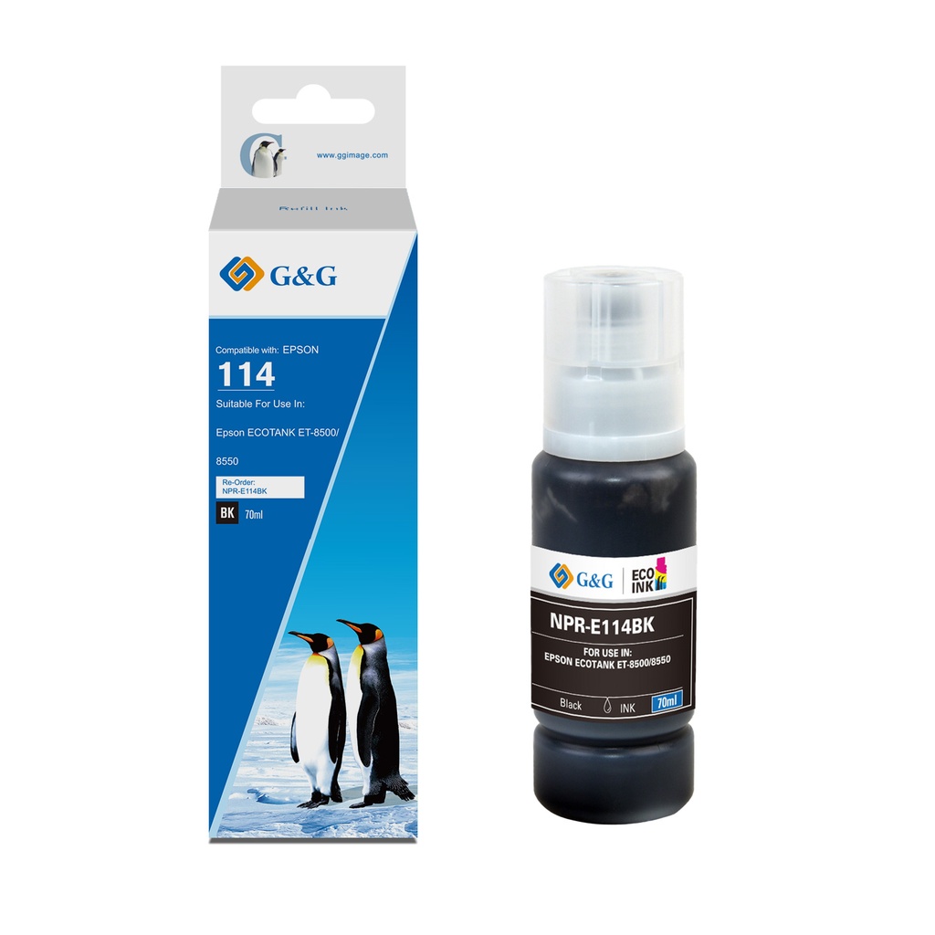 G&G Compatible Epson C13T07A140 (114) Ecotank Ink Black