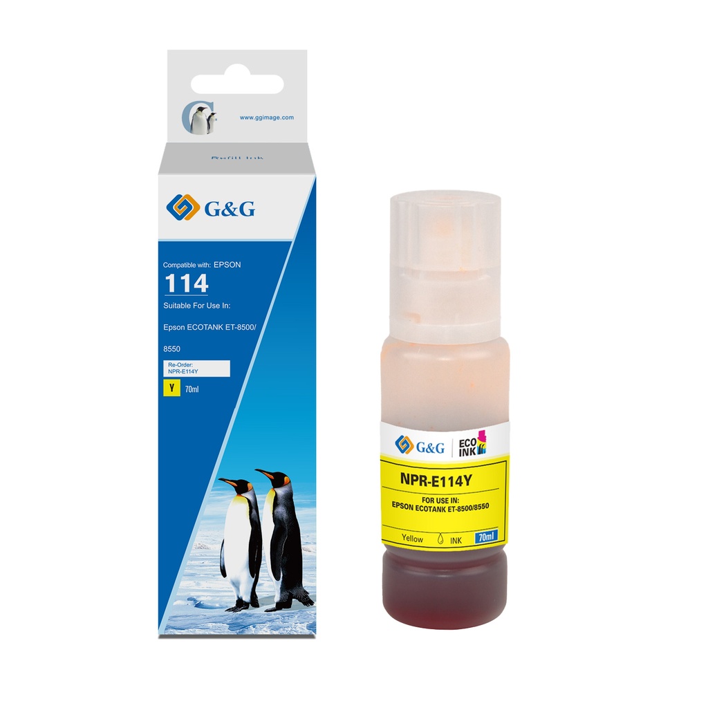 G&G Compatible Epson C13T07B440 (114) Ecotank Ink Yellow