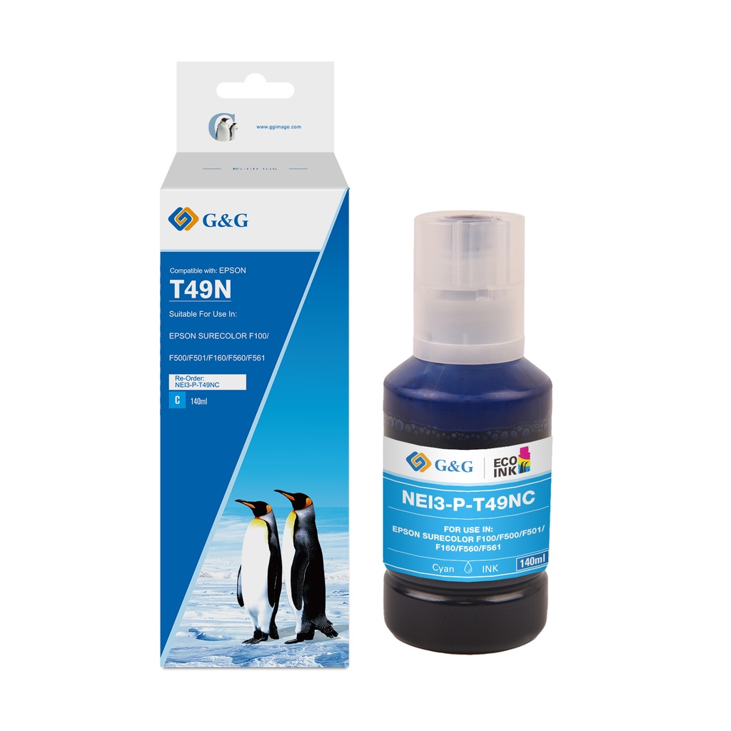 G&G Compatible Epson C13T49N200 (T49) Ecotank Ink Cyan