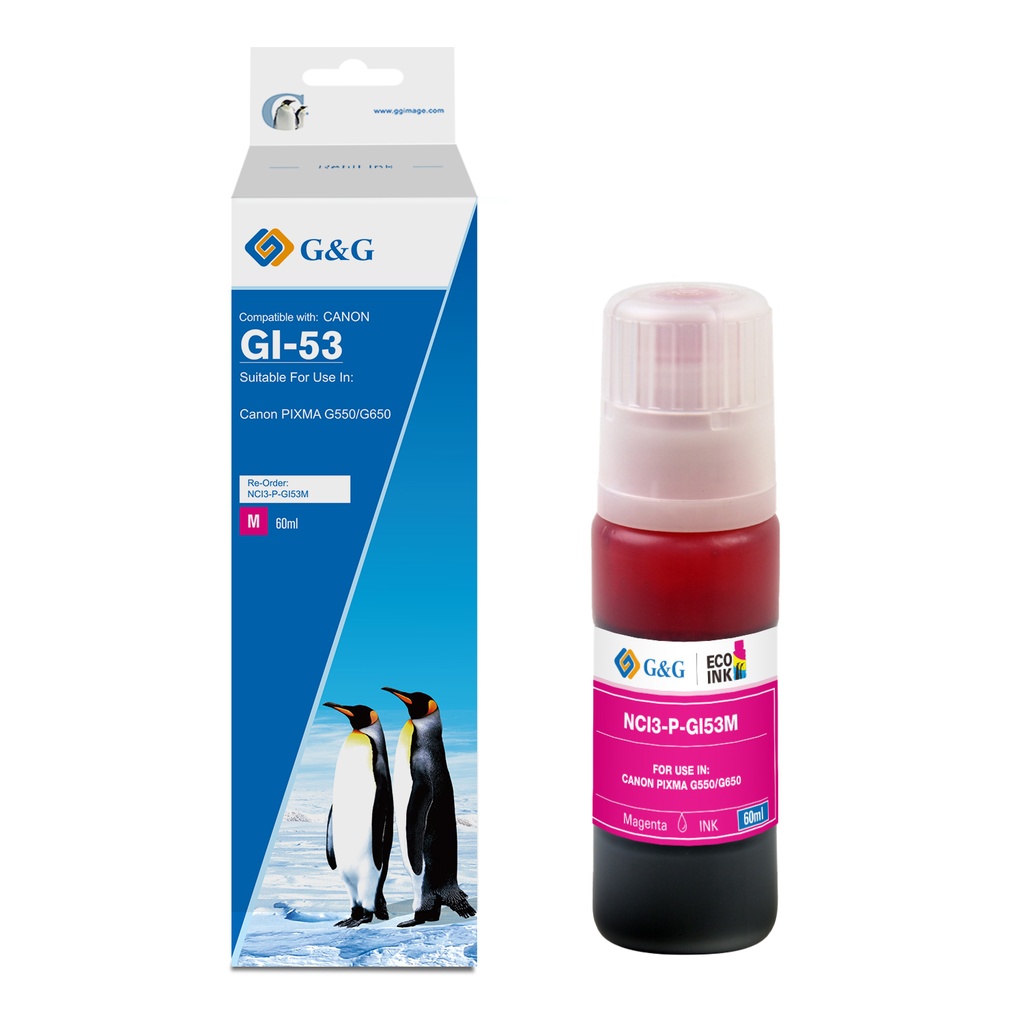 G&G Compatible Canon GI-53M Ecotank Ink Magenta