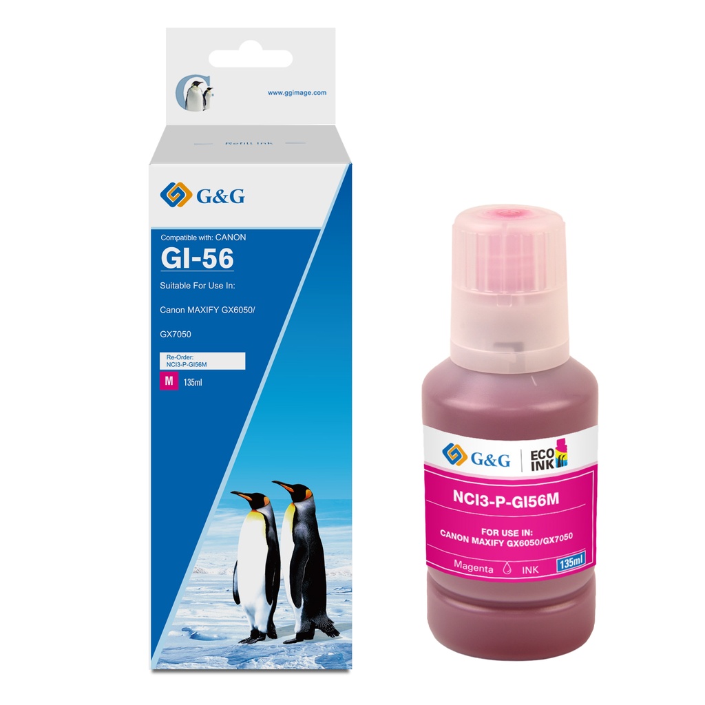 G&G Compatible Canon GI-56M Ecotank Ink Magenta