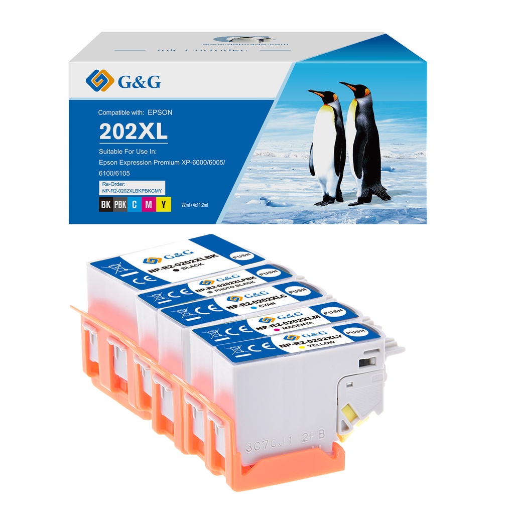 G&G Compatible Epson C13T02G74020 Ink BK/PBK/C/M/Y
