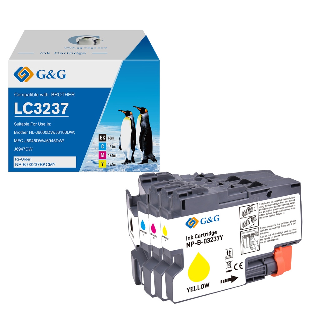 G&G Compatible Brother LC3237BK/C/M/Y Ink BK/C/M/Y
