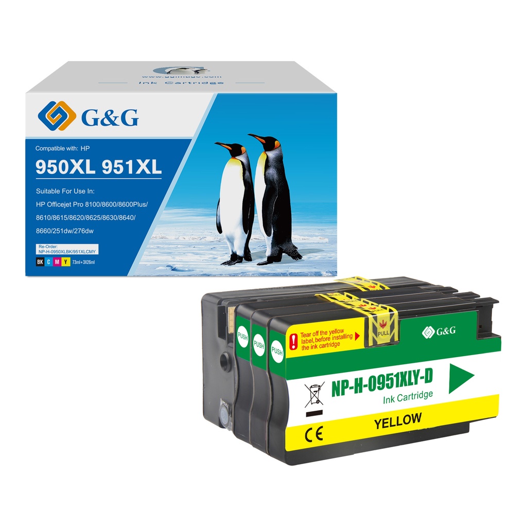 G&G Compatible HP 950XLBK/951XLCMY Ink BK/C/M/Y