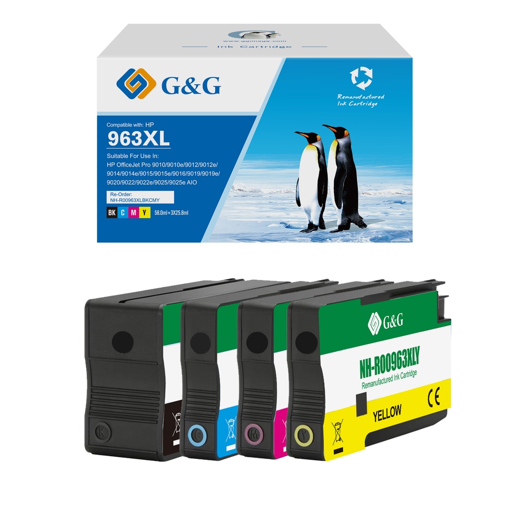 G&G Remanufactured HP 3YP35AE (963XL) Ink BK/C/M/Y