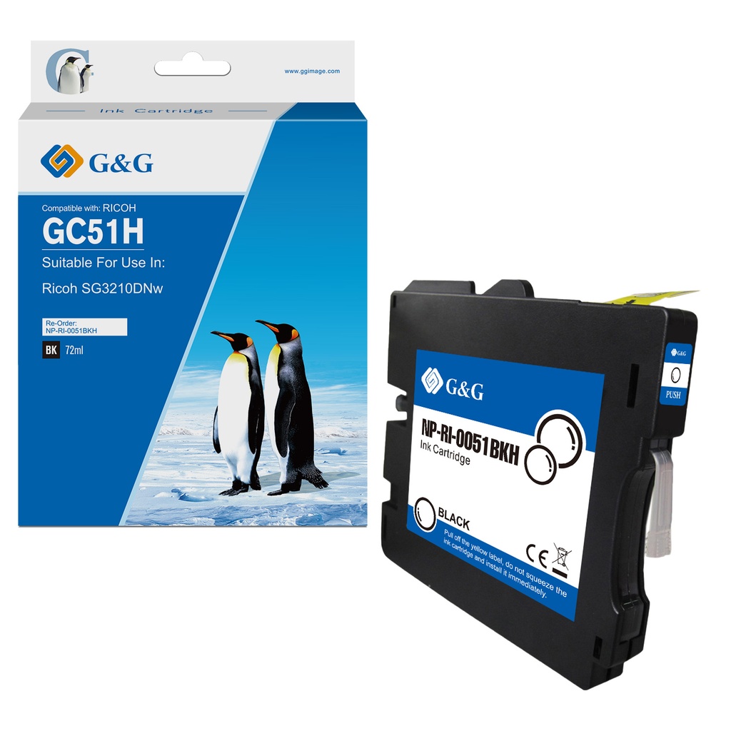 G&G Compatible Ricoh GC51HBK Inkjet Cartridge B