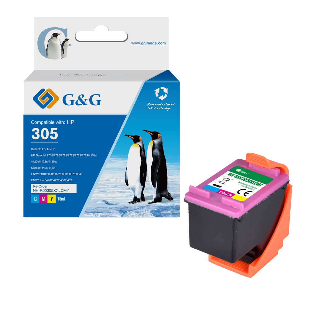 G&G Remanufactured HP 305XXL High Yield Black Ink B