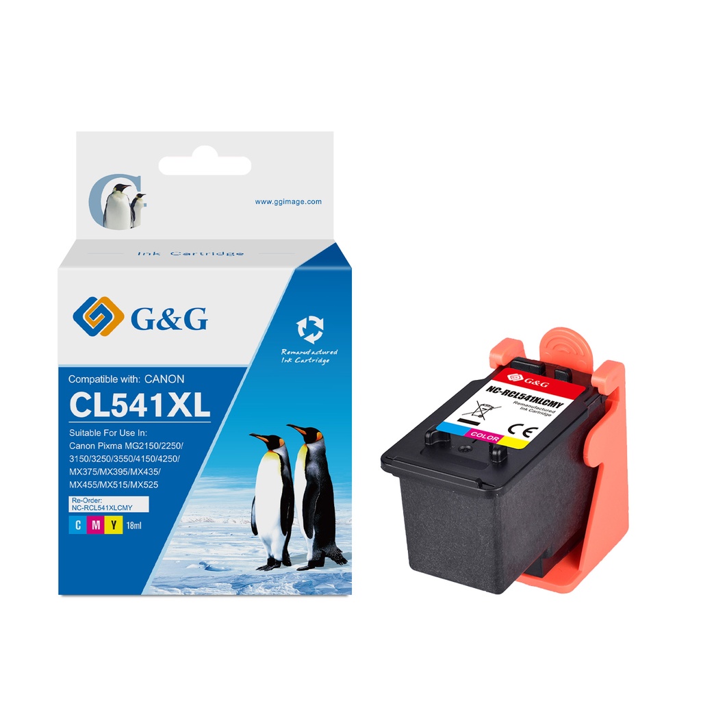 G&G Remanufactured Canon CLI-541XLCMY Inkjet Cartridge CMY