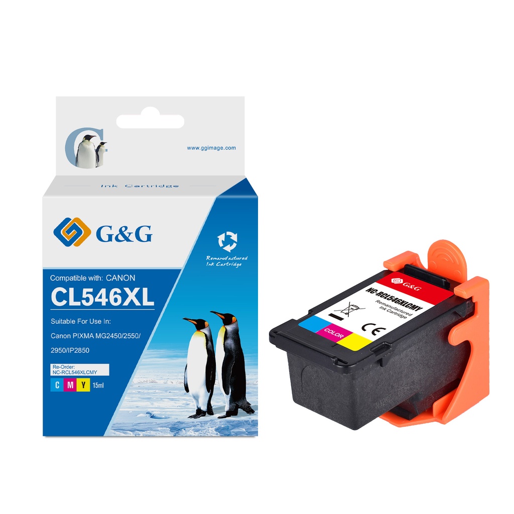 G&G Remanufactured Canon 8289B001 (CL-546) Inkjet Cartridge Cyan/Magenta/Yellow