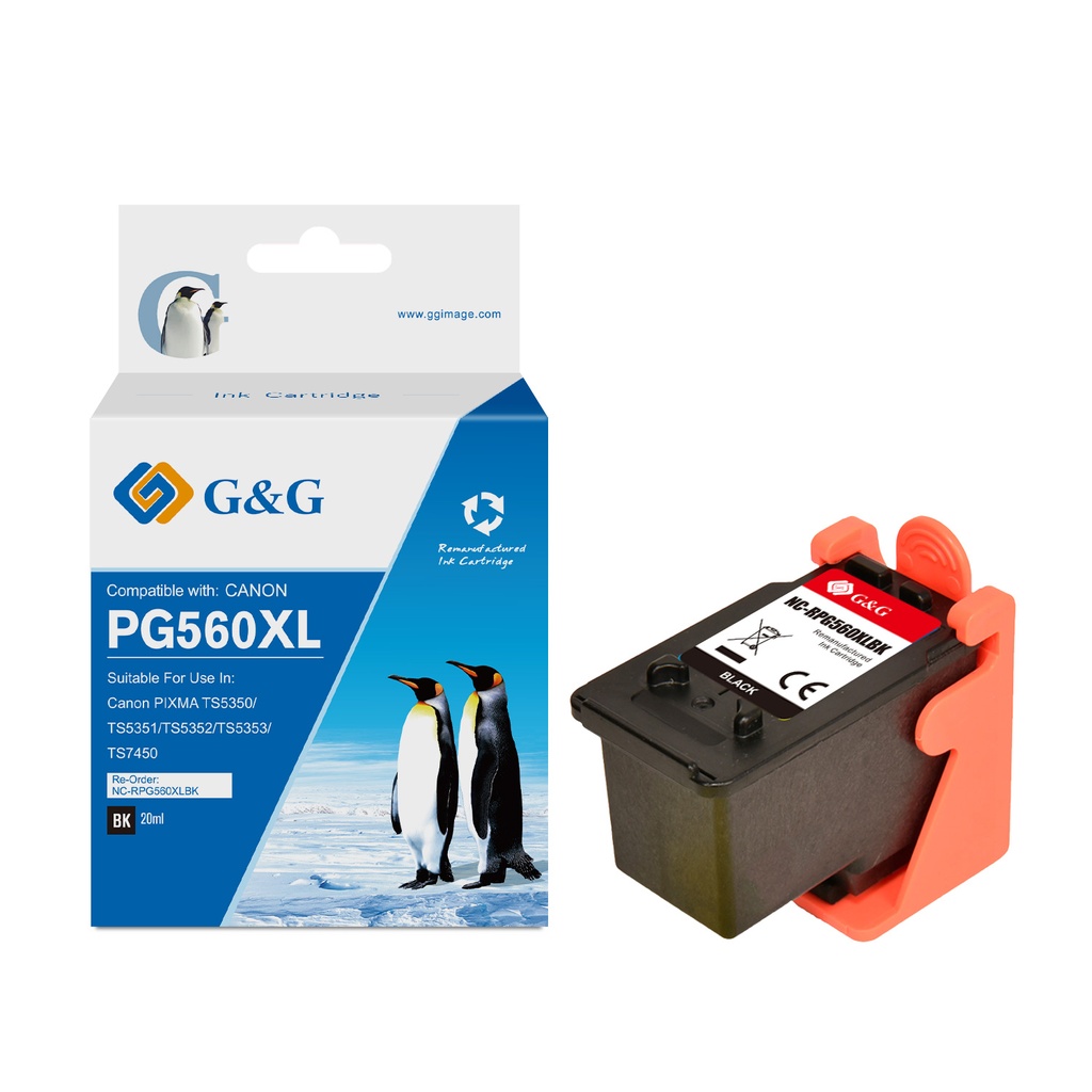 G&G Remanufactured Canon 3712C001 (PG-560XL) Inkjet Cartridge Black