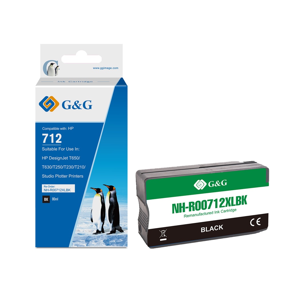 G&G Remanufactured HP 3ED71A Inkjet Cartridge Black