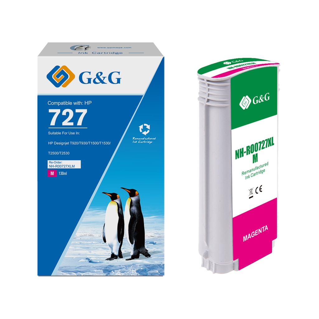 G&G Remanufactured HP B3P20A (727XL) Inkjet Cartridge M