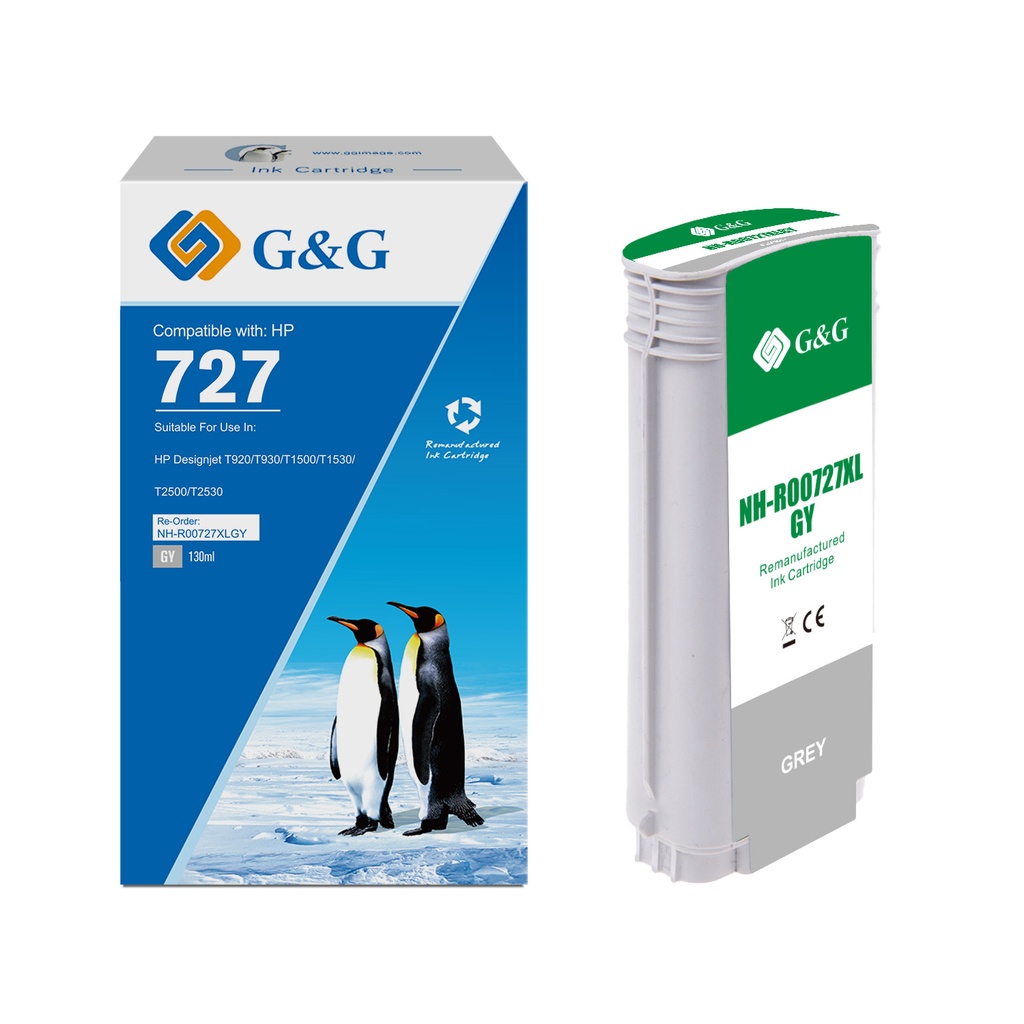 G&G Remanufactured HP B3P24A (727XL) Inkjet Cartridge GY