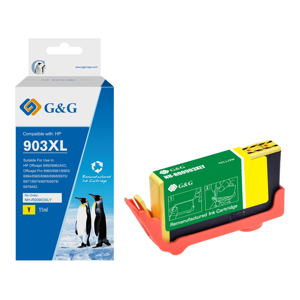 G&G Remanufactured HP T6M12AE (903XL) Inkjet Cartridge Yellow