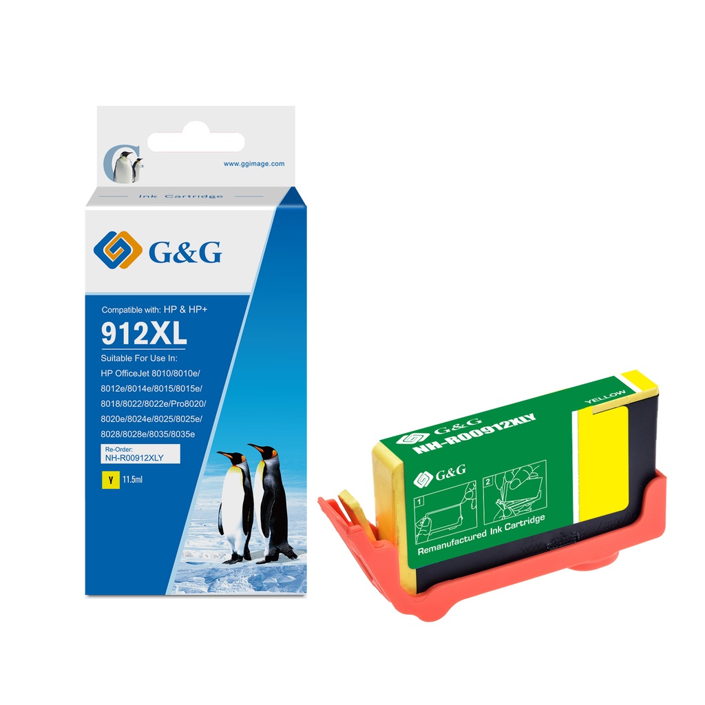 G&G Remanufactured HP 3YL83AE (912XL) Inkjet Cartridge Y