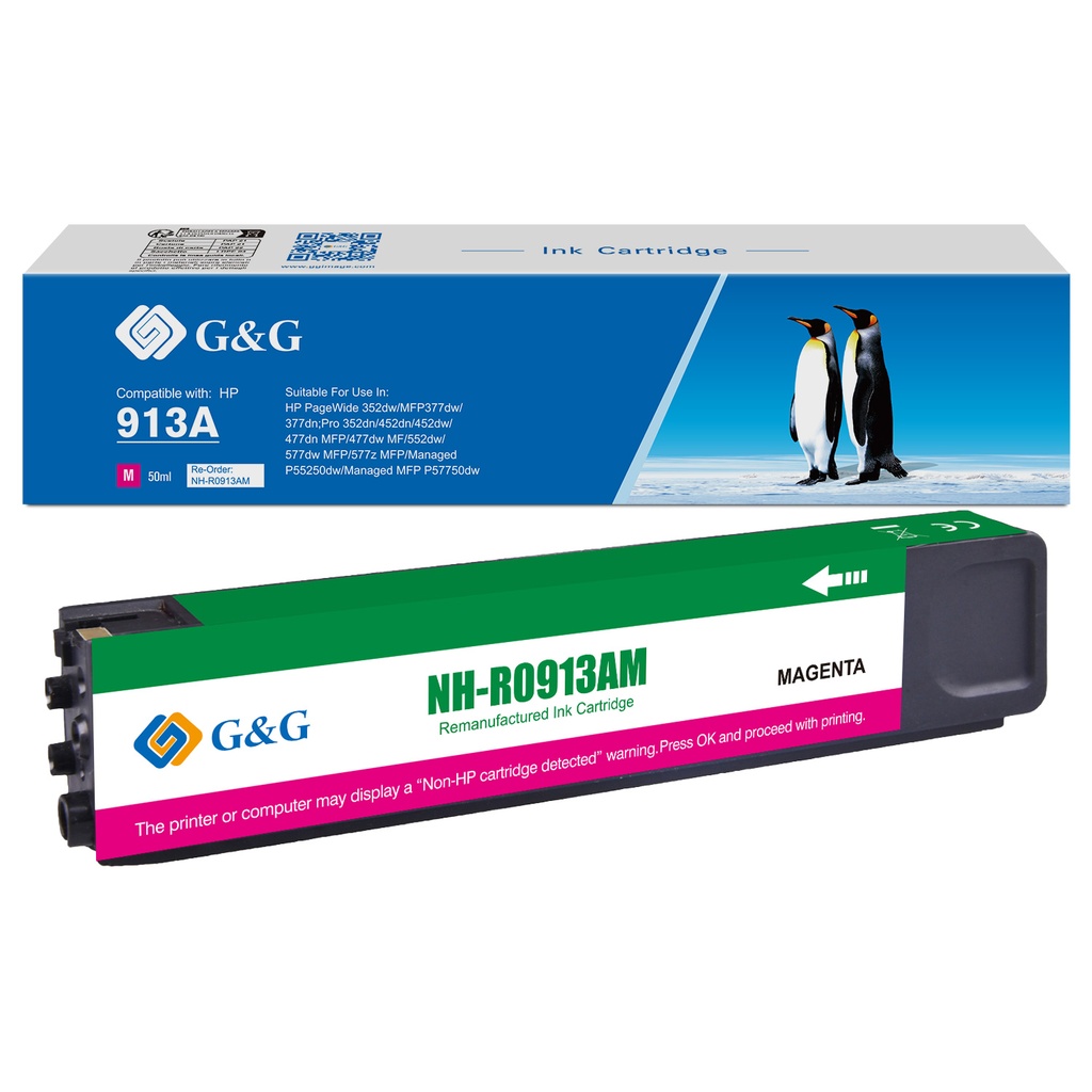 G&G Remanufactured HP 913A/F6T78AE Inkjet Cartridge Magenta