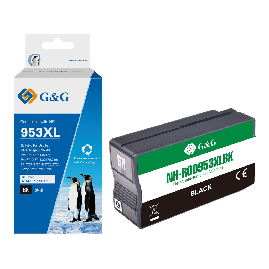 G&G Remanufactured HP L0S70AE (953XL) Inkjet Cartridge Black(PG)