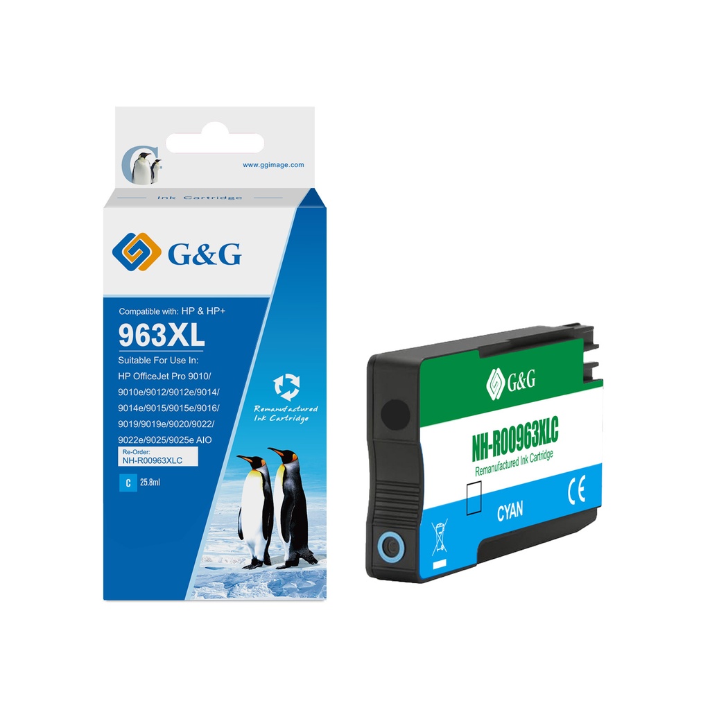 G&G Remanufactured HP 3JA27AE (963XL) Inkjet Cartridge C