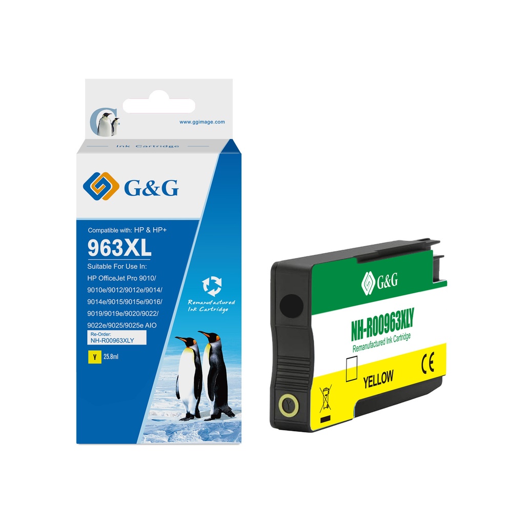 G&G Remanufactured HP 3JA29AE (963XL) Inkjet Cartridge Y