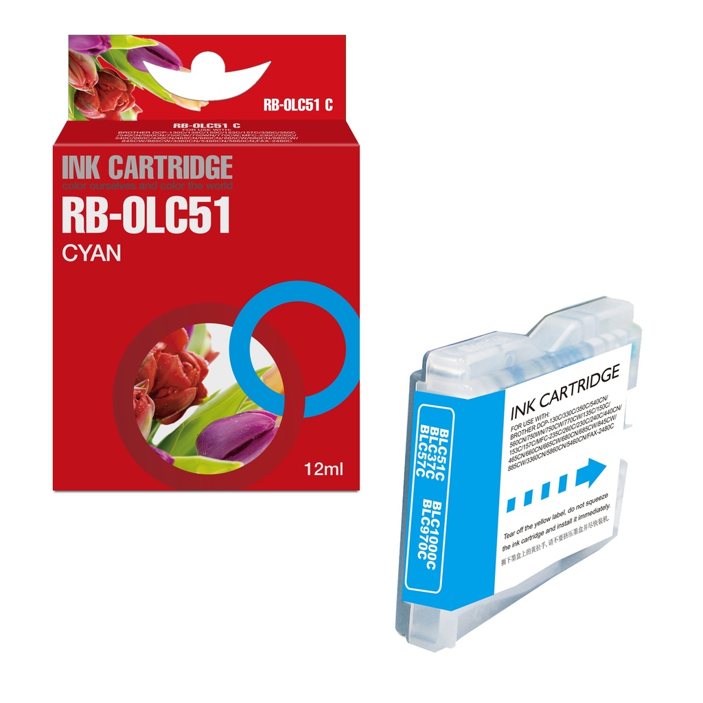 Red Box Compatible Brother LC51C/LC1000C/LC970/37C Ink C