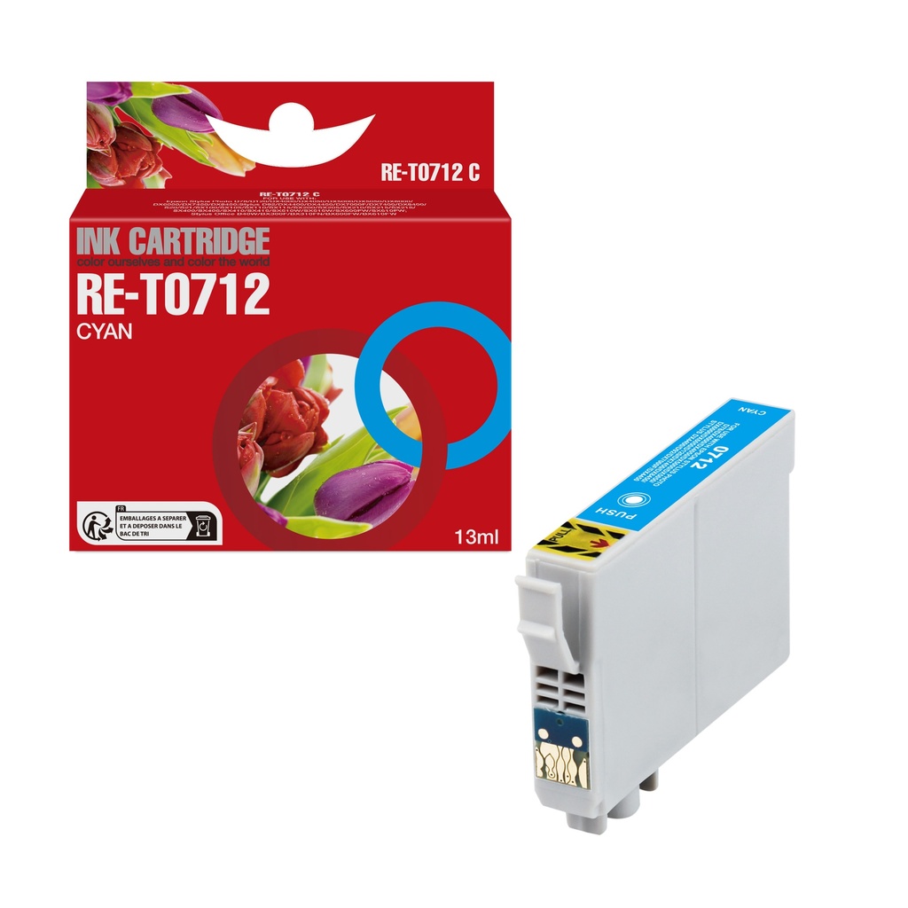 Red Box Compatible Epson T0712/T0892 Ink C