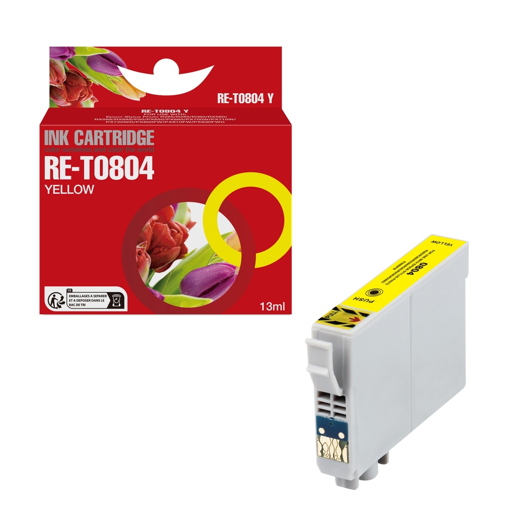 Red Box Compatible Epson T0804 Ink Y