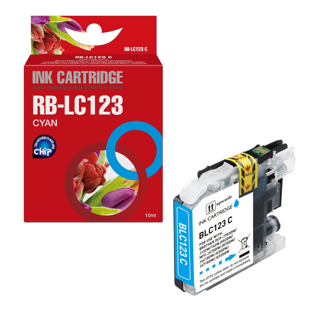 Red Box Compatible Brother LC123C Ink C