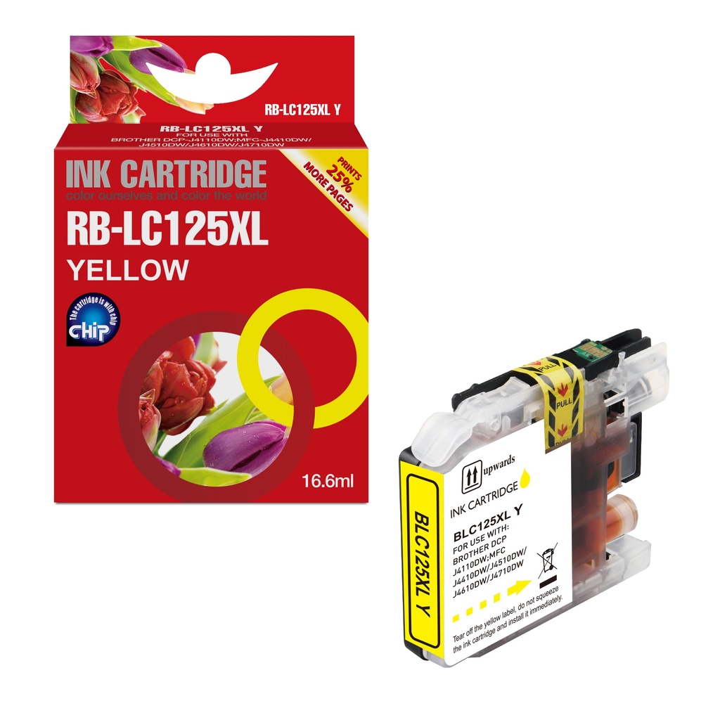 Red Box Compatible Brother LC125XLY Ink Y
