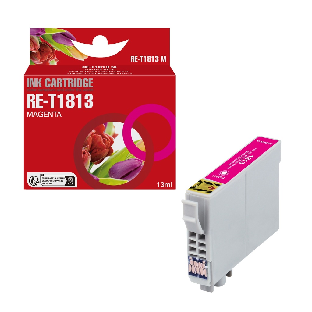 Red Box Compatible Epson C13T18134012 Ink M
