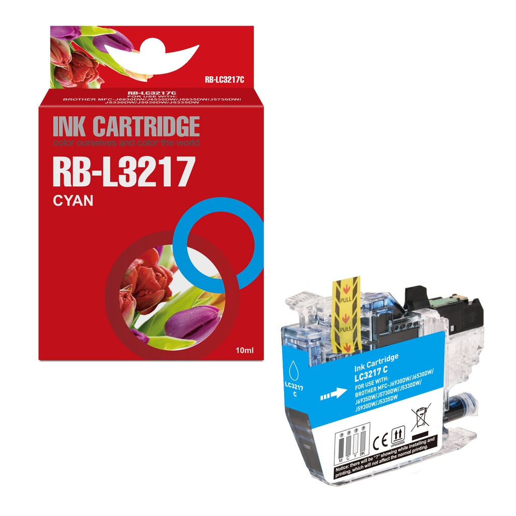 Red Box Compatible Brother LC3217C Ink C