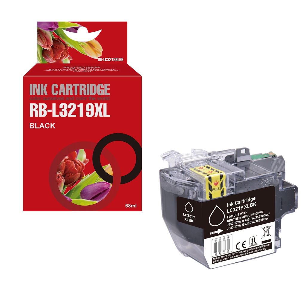 Red Box Compatible Brother LC3219XLBK Ink B