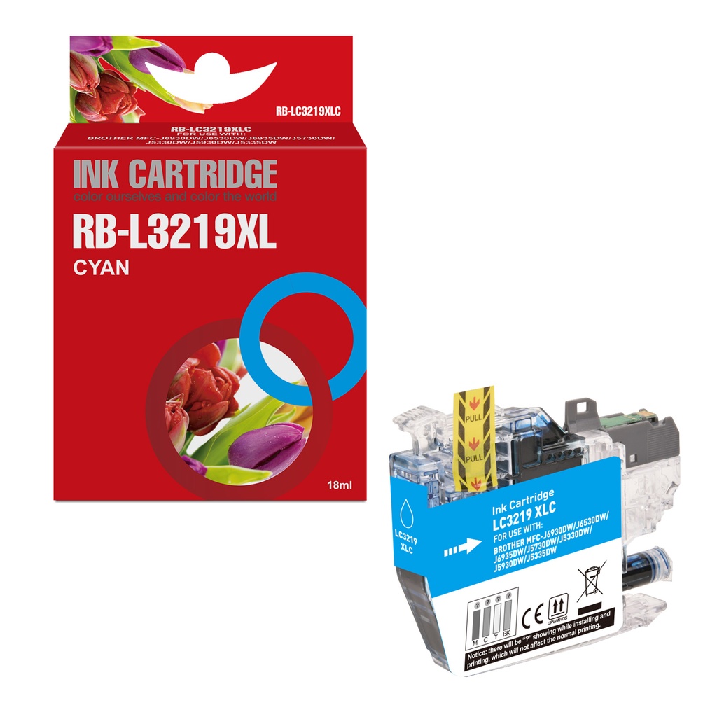 Red Box Compatible Brother LC3219XLC Ink C