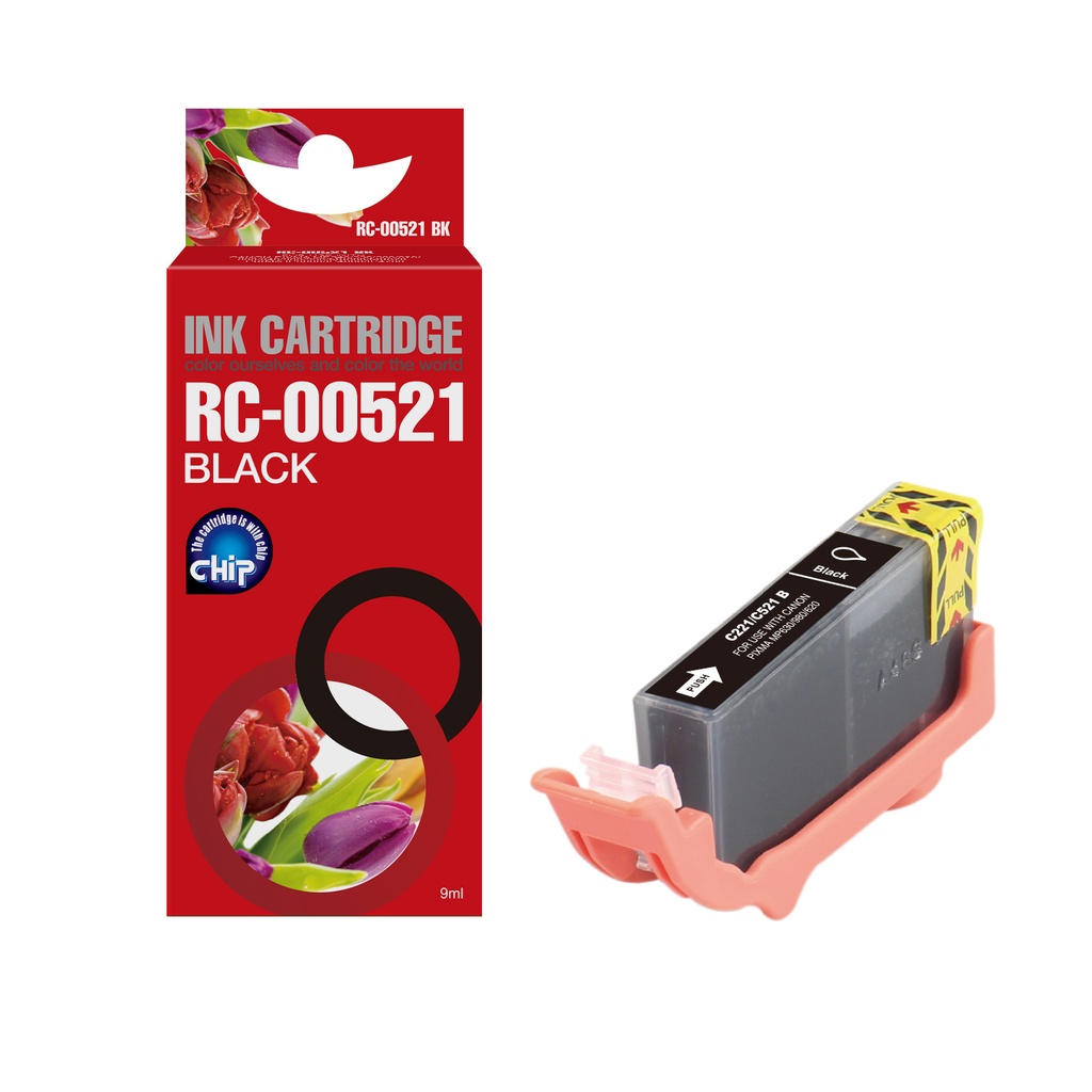 Red Box Compatible Canon CLI-521BK(with chip) Ink B