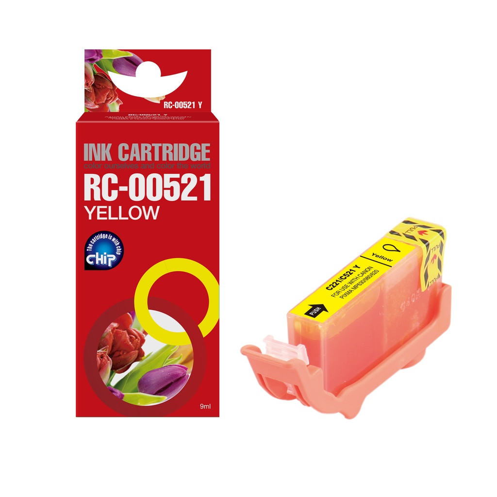 Red Box Compatible Canon CLI-521Y(with chip) Ink Y