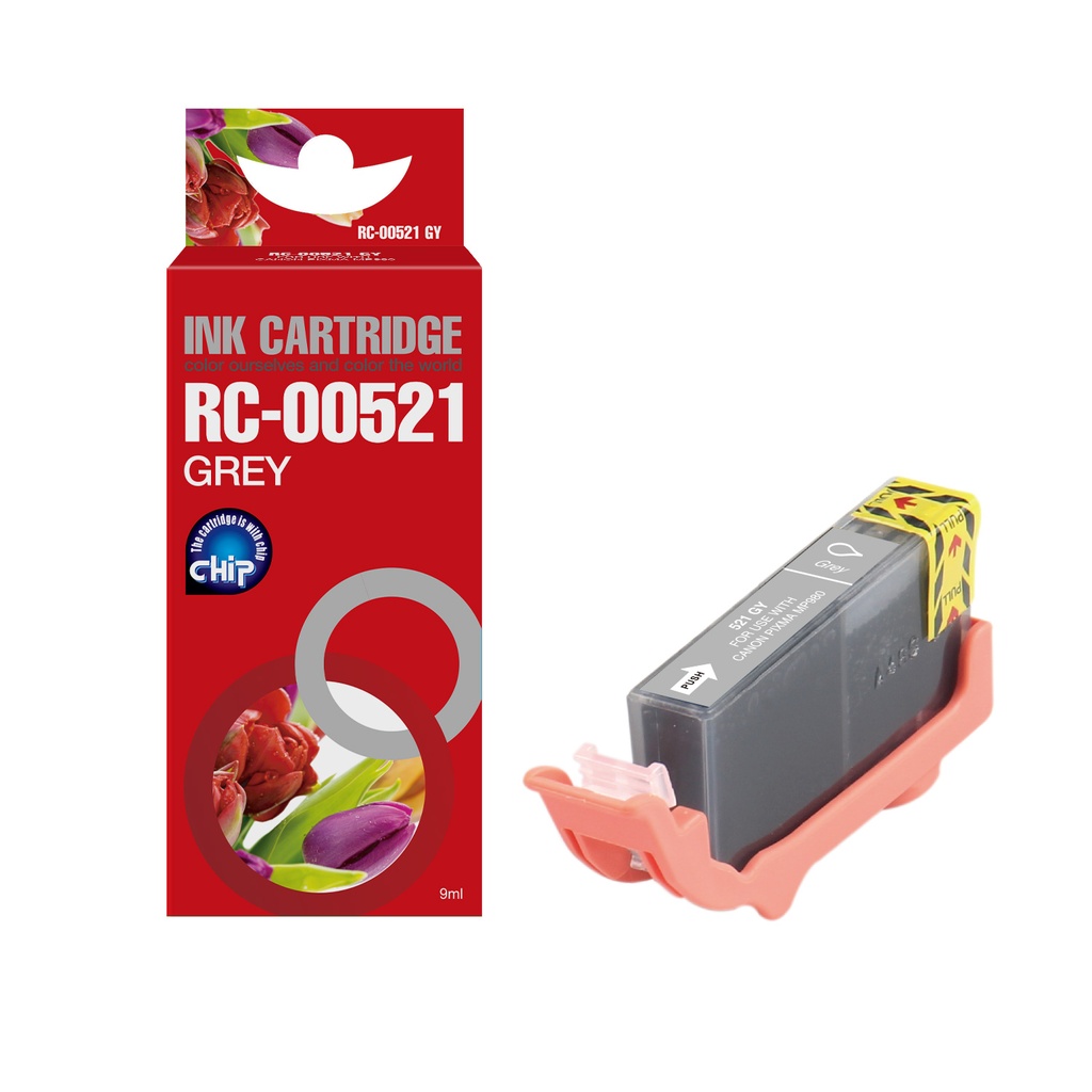 Red Box Compatible Canon CLI-521GY(with chip) Ink GY