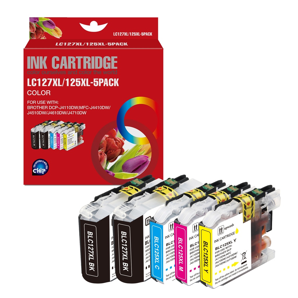Red Box Compatible Brother LC127XLBK/125XLC/XLM/XLY Ink BK/C/M/Y
