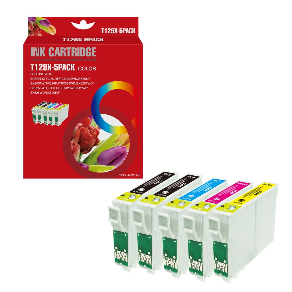 Red Box Compatible Epson T1291*2/1292/1293/1294 Ink BK/BK/C/M/Y