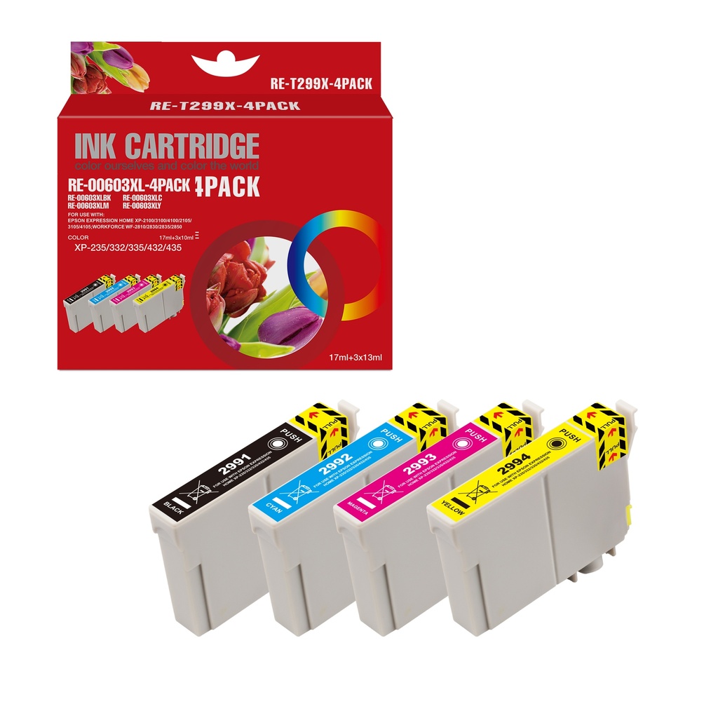 Red Box Compatible Epson 2991BK/2992C/2993M/2994Y Ink BK/C/M/Y