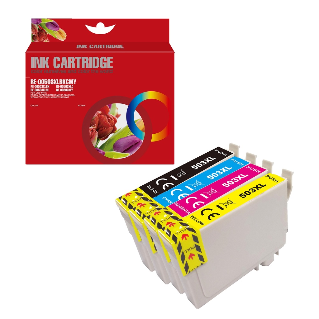 Red Box Compatible 503XL Ink Black/Cyan/Magenta/Yellow