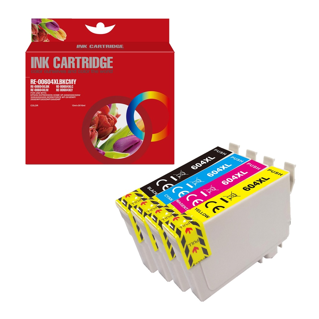 Red Box Compatible 604XL Ink Black/Cyan/Magenta/Yellow
