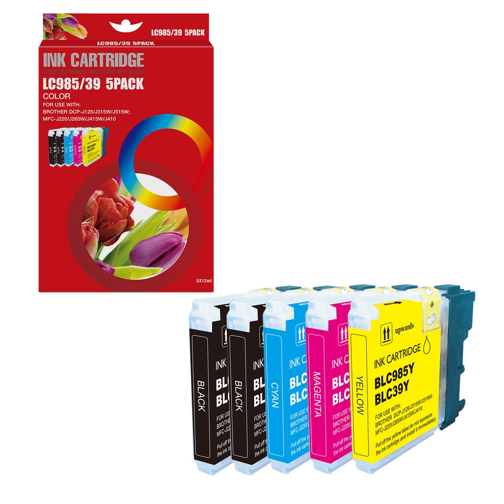 Red Box Compatible Brother LC985BK*2/985C/M/Y Ink BK/BK/C/M/Y