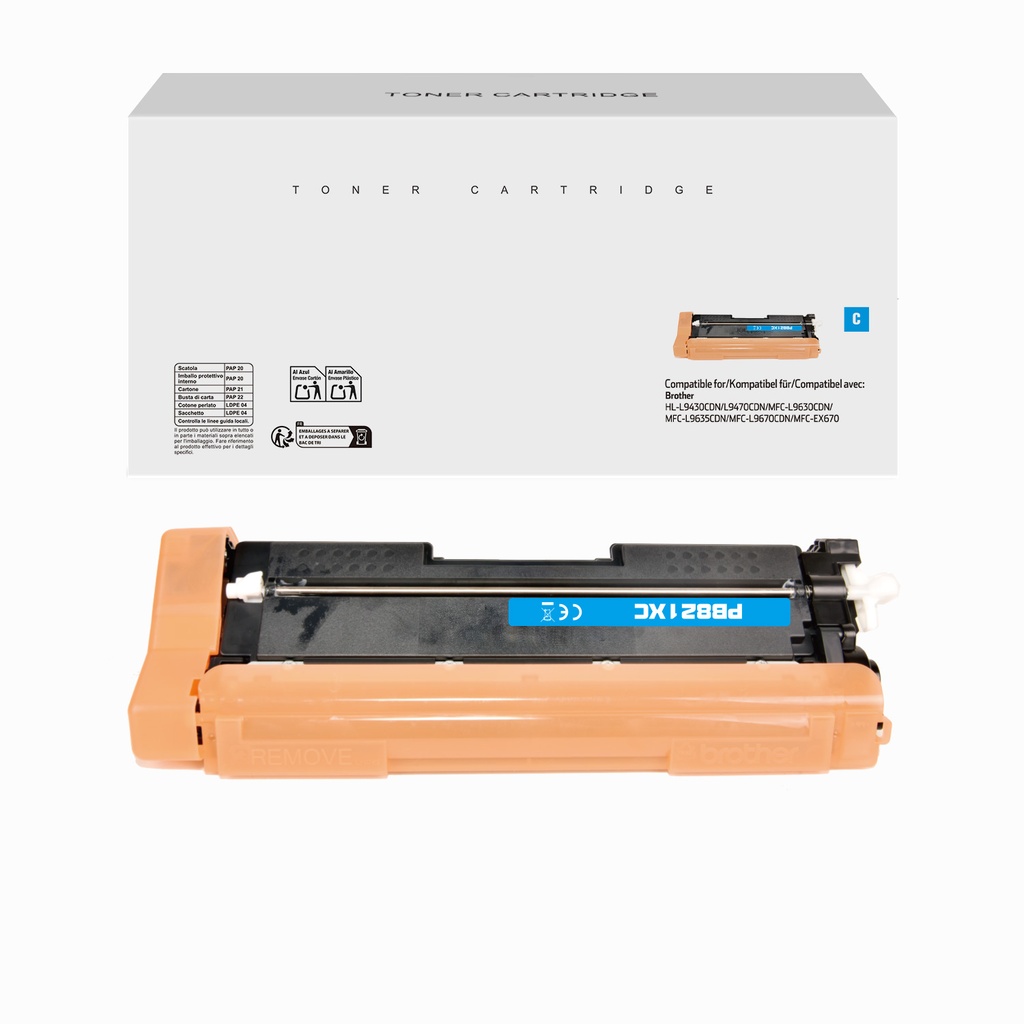 White Box Compatible Brother TN-821XLC Toner C