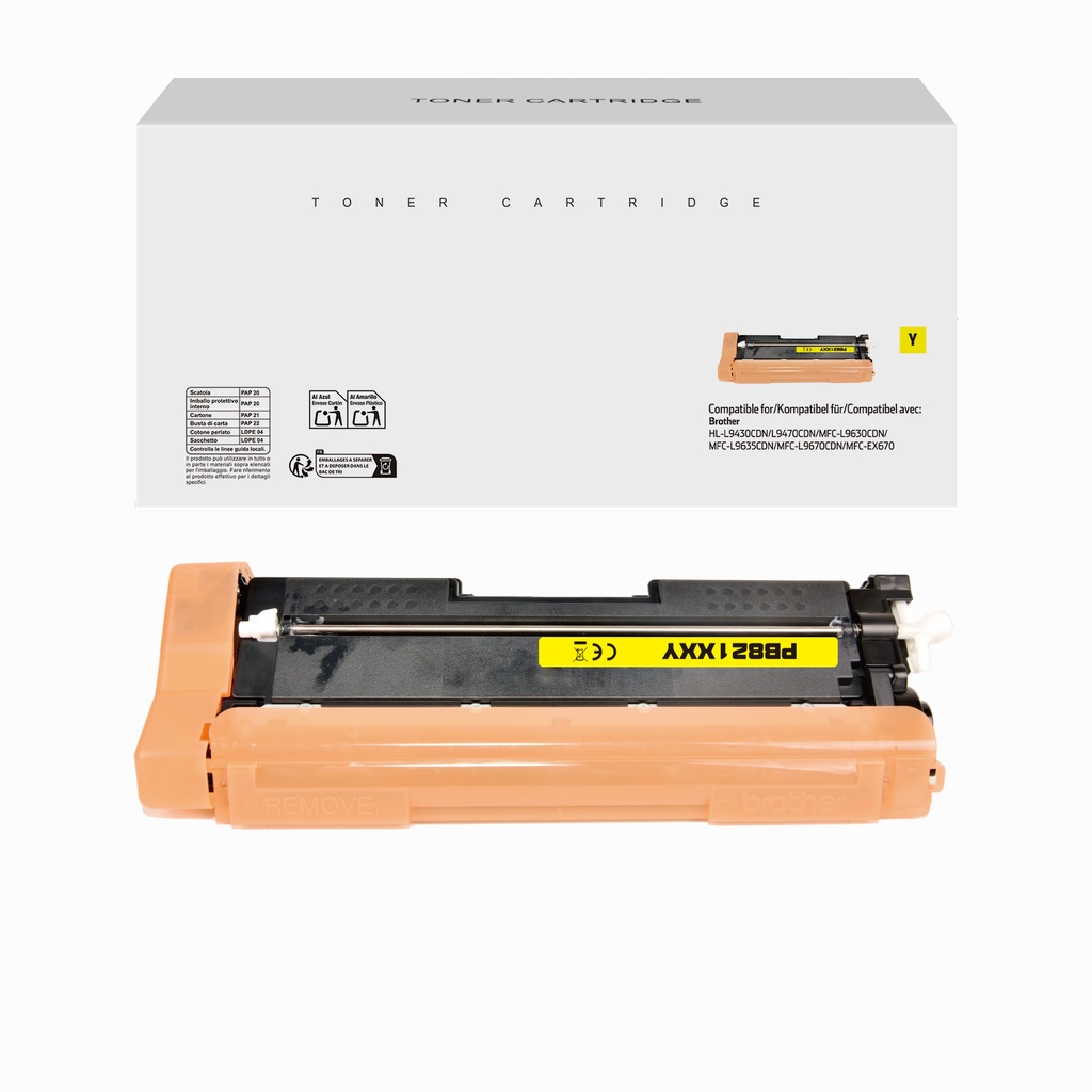 White Box Compatible Brother TN-821XXLY Toner Y