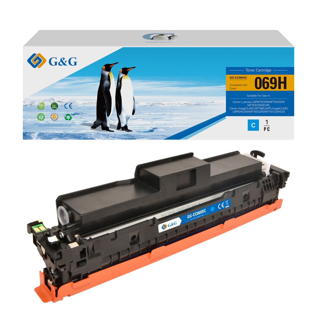 G&G Compatible Canon 5097C002 (069H) Toner Cyan