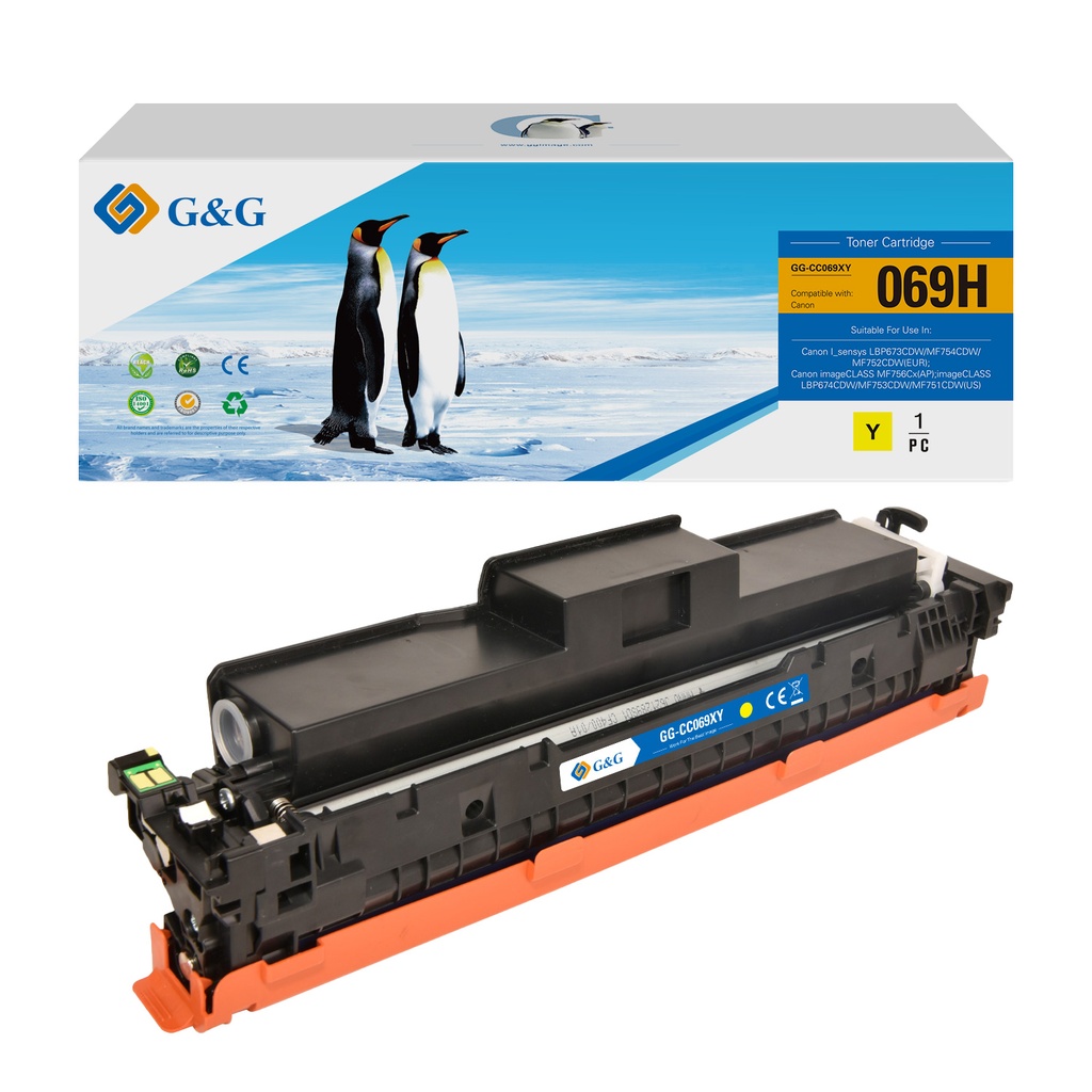 G&G Compatible Canon 5095C002 (069H) Toner Yellow