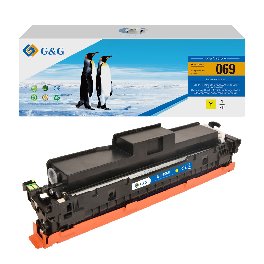 G&G Compatible Canon 5091C002 (069) Toner Yellow