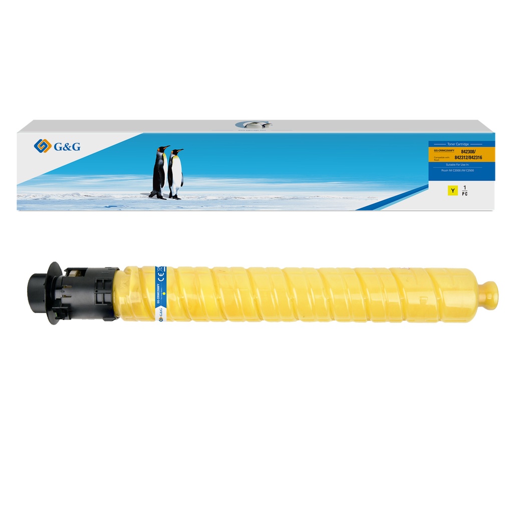 G&G Remanufactured Ricoh 841919 (842308)/841926 (842312)/841933 (842316) Copier Toner Y