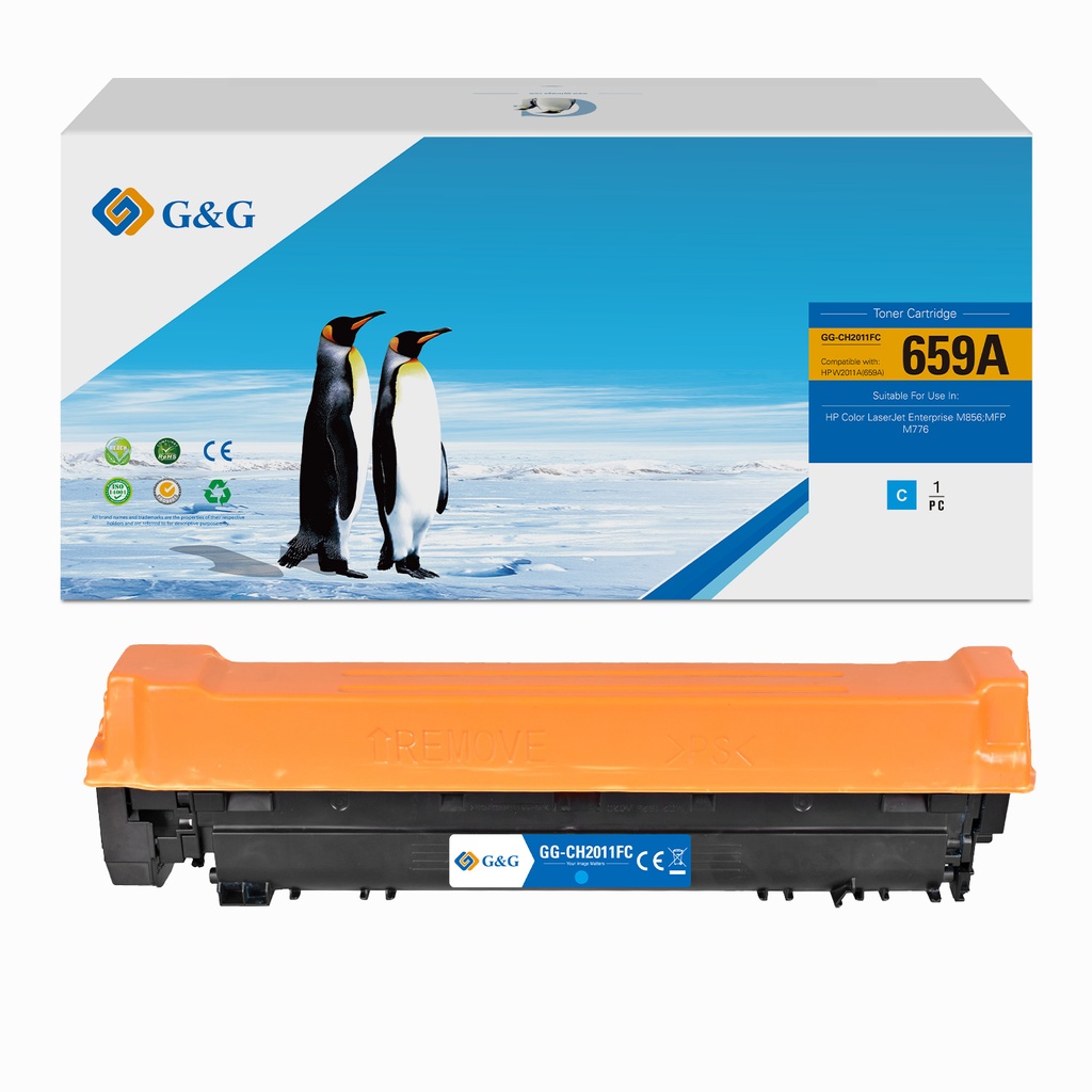 G&G Remanufactured HP W2011A(659A) Toner C